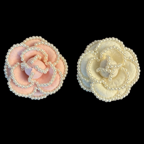 Handmade Pearl Trim Brooch Pin Hair Clip - Picture 3 of 11